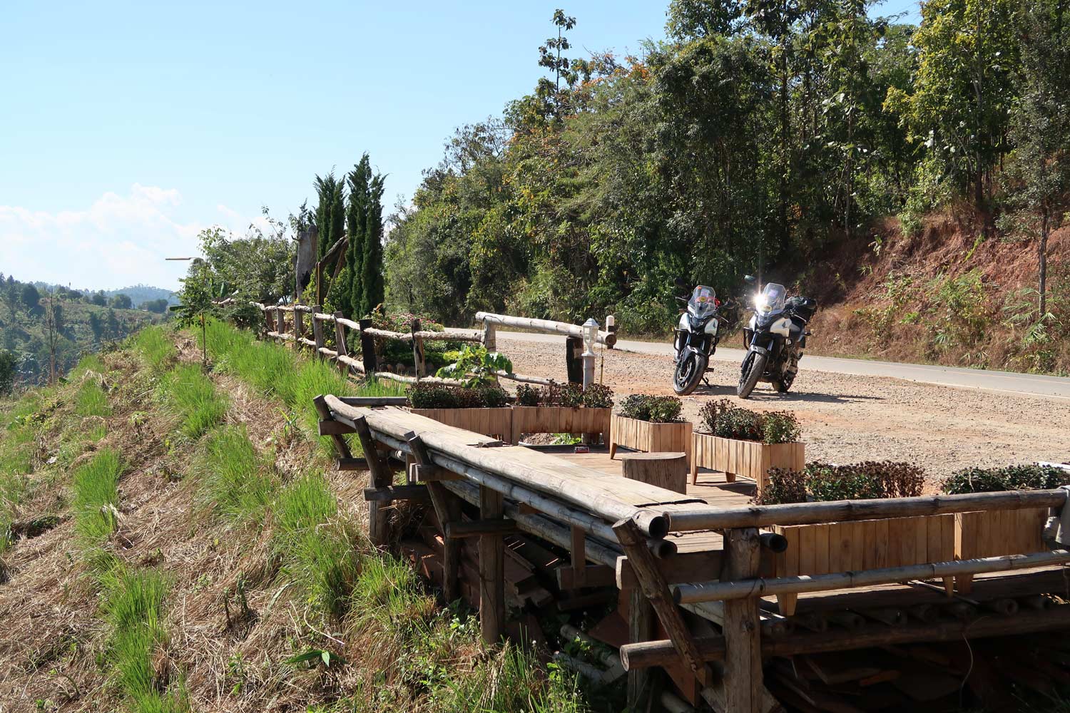Motorradtour in Thailand - Mae Sariang nach Mae Hong Son - Parkplatz