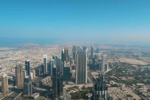 Ausssicht vom Burj Khalifa - das höchste Gebäude auf der Welt