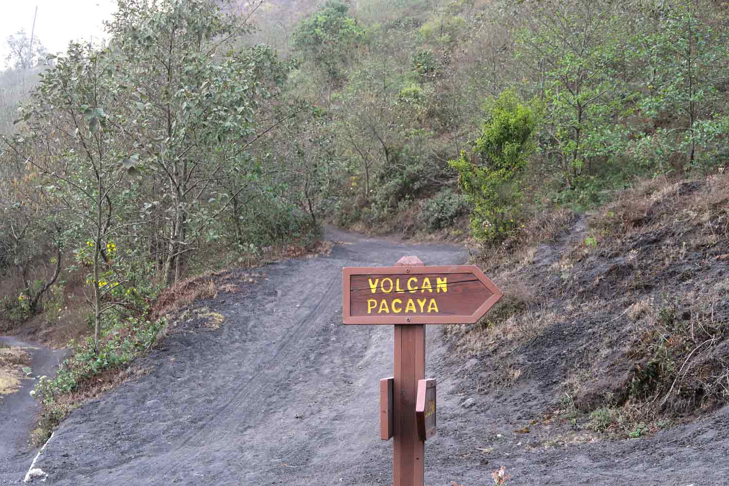 Pacaya Vulkan Tour - Schild