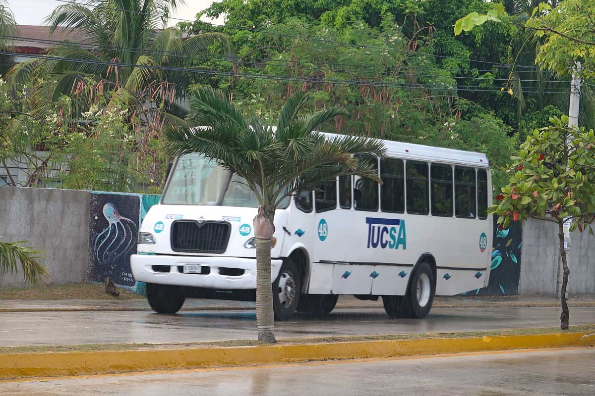 Lokaler Bus in Playa del Carmen