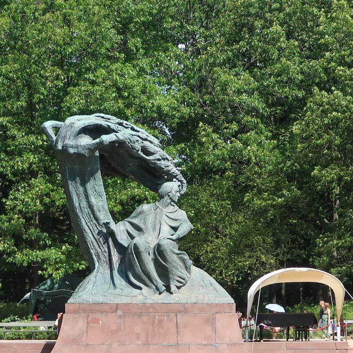 Chopin Denkmal in warschau